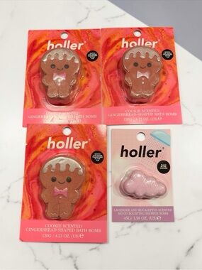 Holler Gingerbread Bath Bomb Set + Lavender Shower Bomb Bundle